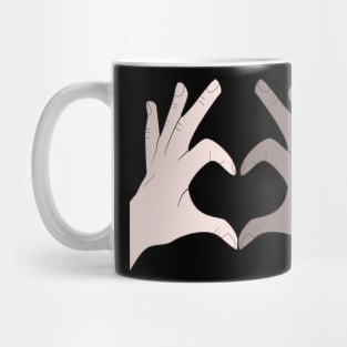 Hands Making Heart Shape Love Sign Language Valentine's Day Mug